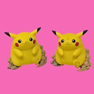 Set of Two Decorative Pikachu Statues, Perfect for a DIY Project